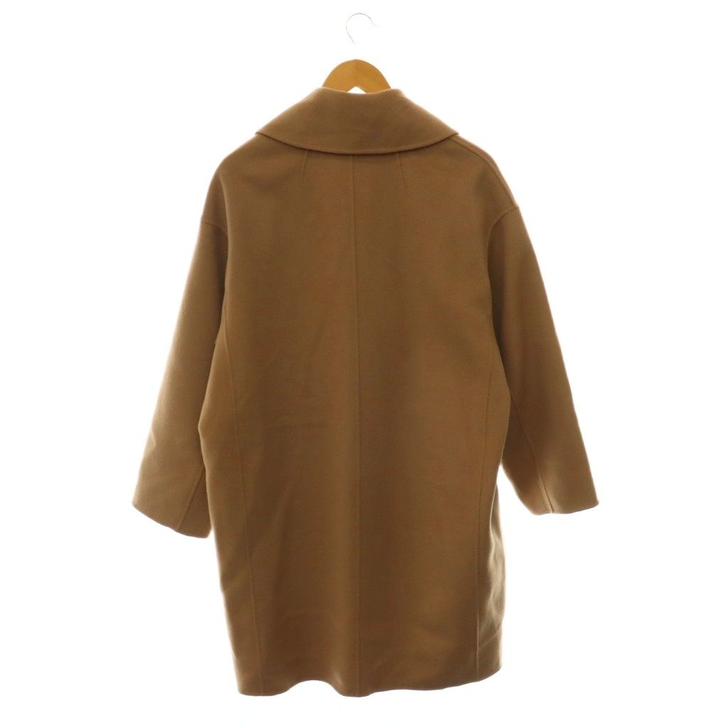 Max Mara S 'S Cucito Mano Wool Double Face Coat Chesterfield Long Beige — view 2