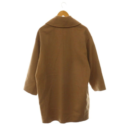 Max Mara S 'S Cucito Mano Wool Double Face Coat Chesterfield Long Beige — view 2