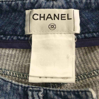 Chanel Soft Denim Pants Jeans Slim Bootcut Blue 36 — view 6