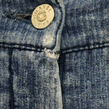 Chanel Soft Denim Pants Jeans Slim Bootcut Blue 36 — view 7