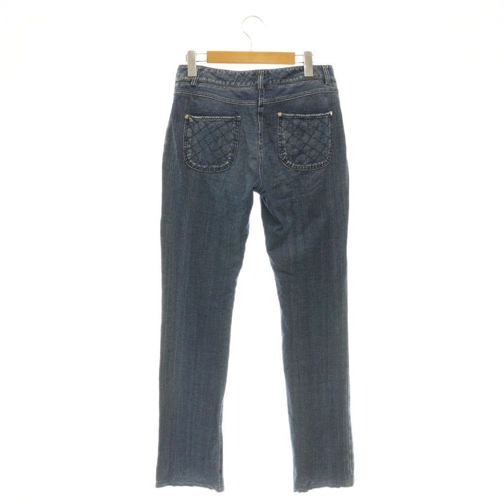 Chanel Soft Denim Pants Jeans Slim Bootcut Blue 36 — view 2
