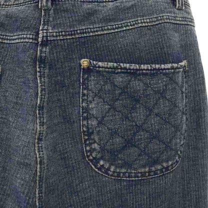 Chanel Soft Denim Pants Jeans Slim Bootcut Blue 36 — view 4