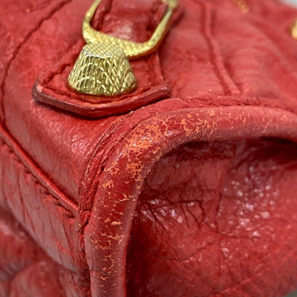 Balenciaga Handbag the Giant Mini City Red Leather — view 6