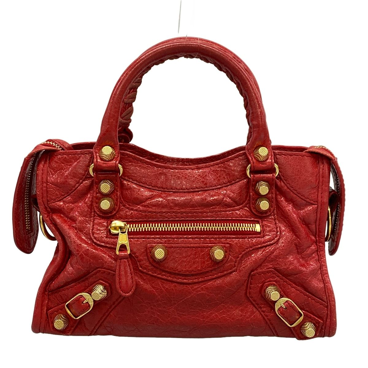 Balenciaga Handbag the Giant Mini City Red Leather