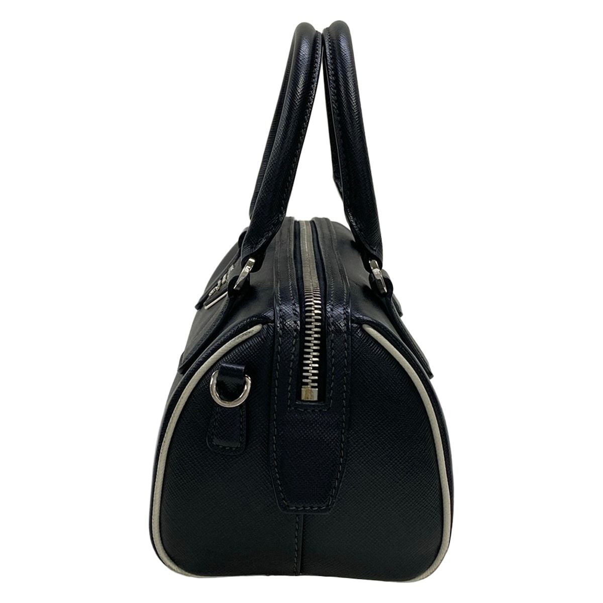 Prada Handbag Black White Leather — view 4