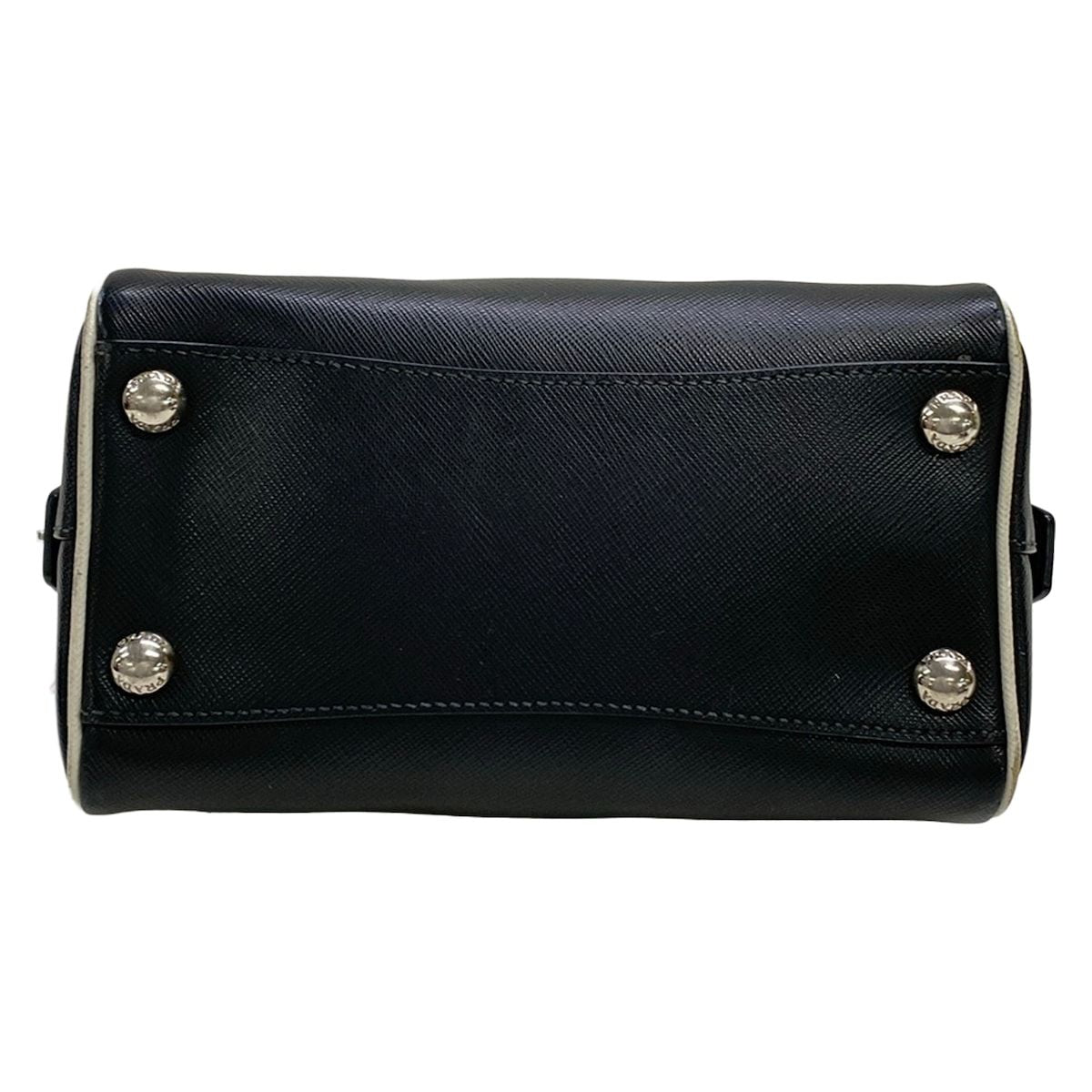 Prada Handbag Black White Leather — view 5
