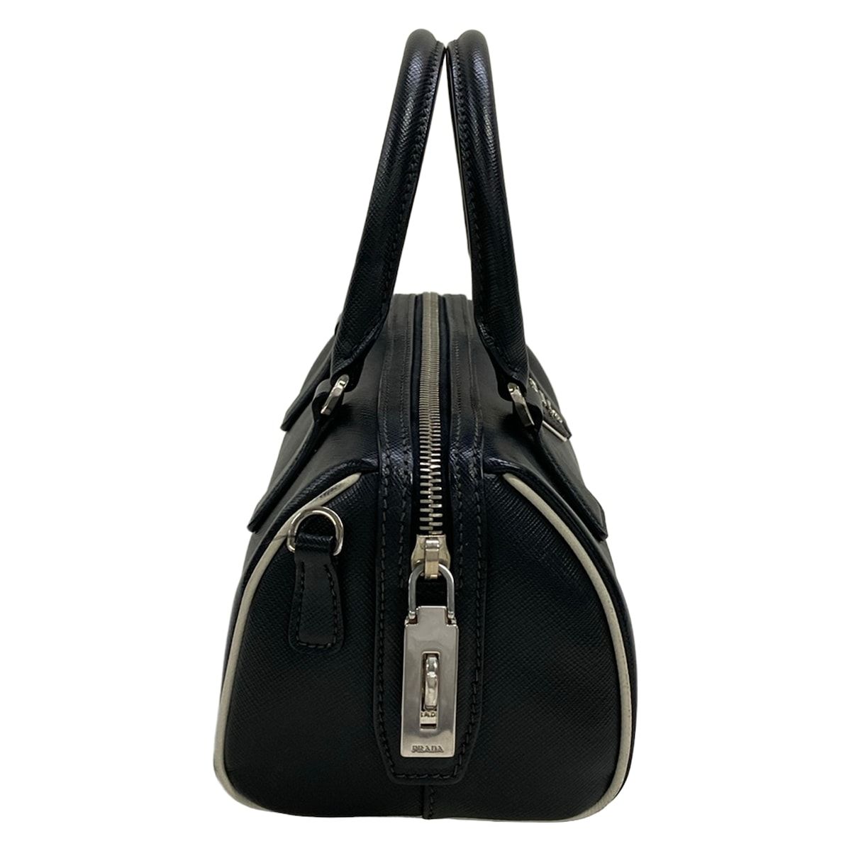 Prada Handbag Black White Leather — view 2