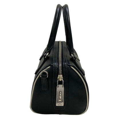 Prada Handbag Black White Leather — view 2