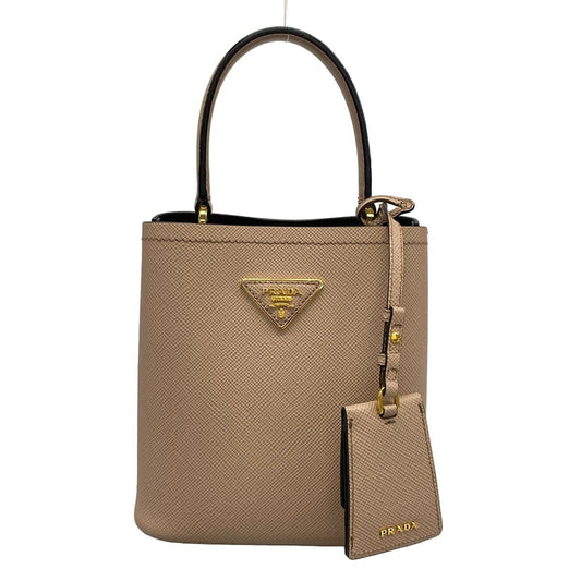 Prada Panier Small Pink Beige Mini Bag Leather