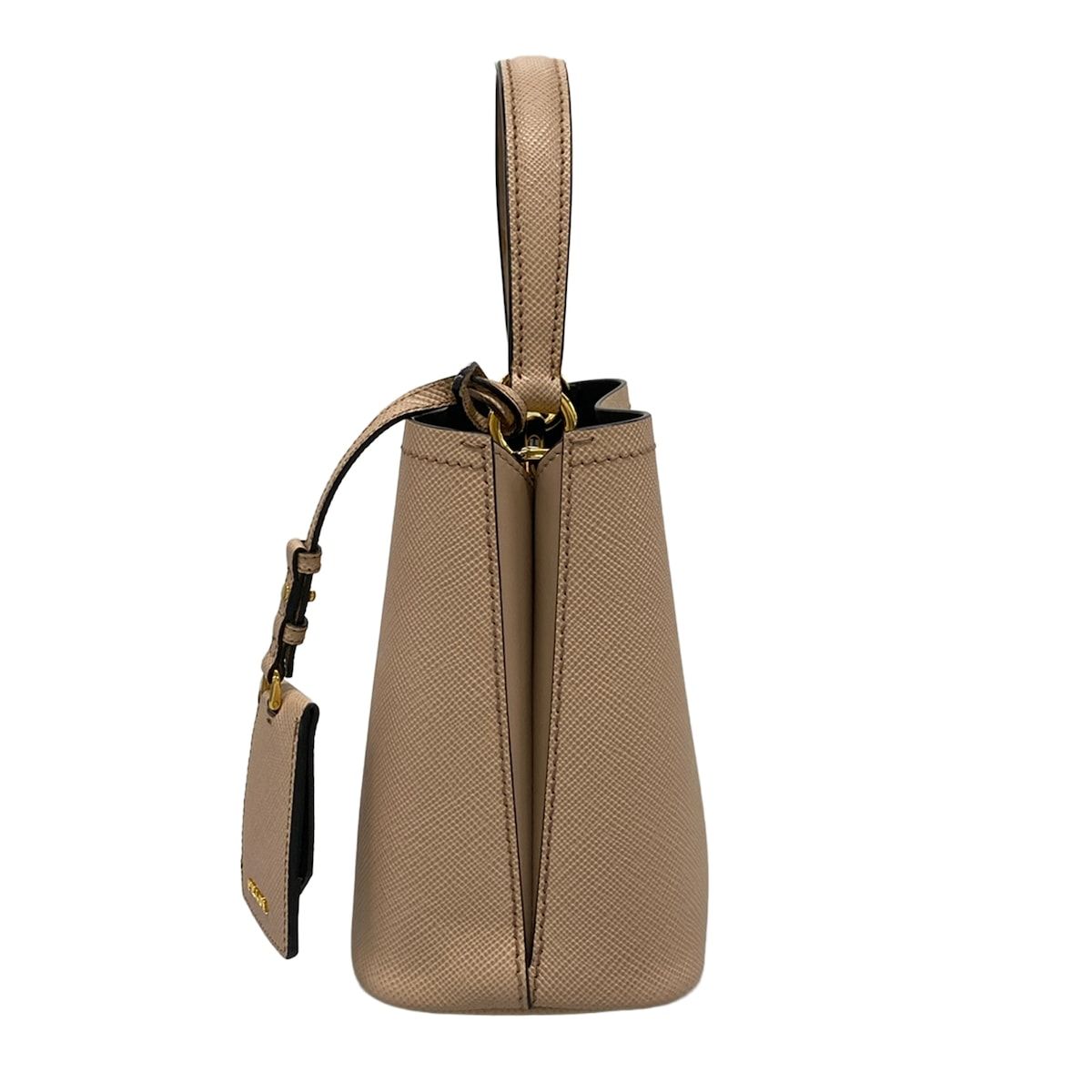 Prada Panier Small Pink Beige Mini Bag Leather — view 4