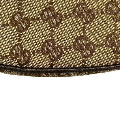 Gucci Handbag GG Pattern Beige Dark Brown Leather — view 6