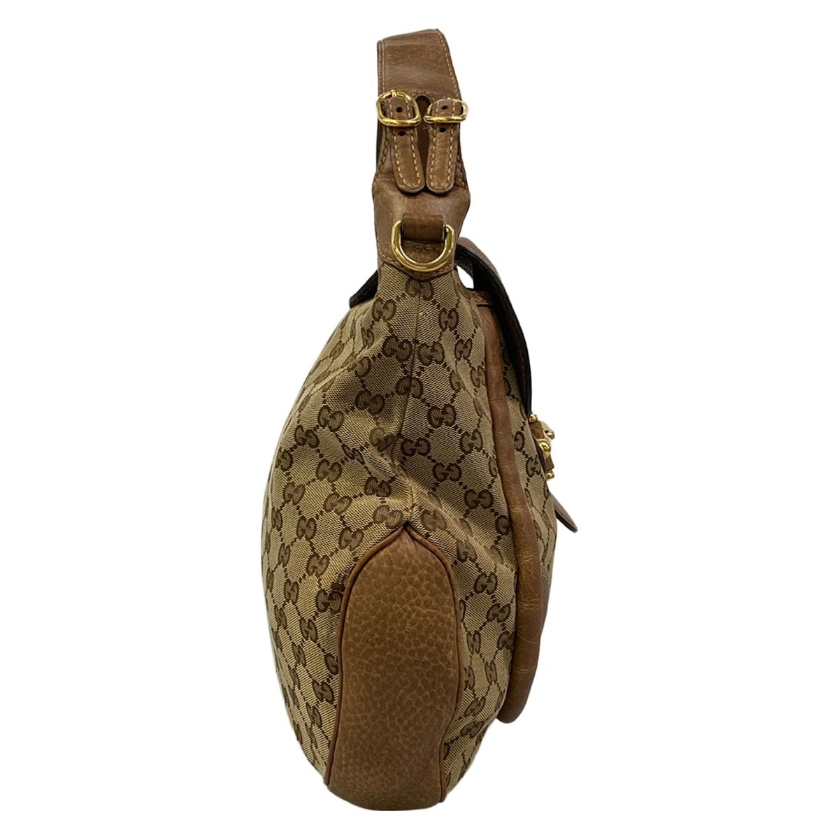 Gucci Handbag Horsebit New Pelham Beige Dark Brown Leather — view 2