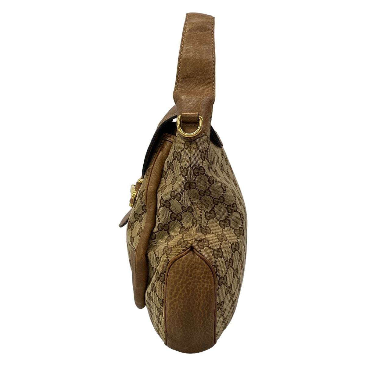 Gucci Handbag Horsebit New Pelham Beige Dark Brown Leather — view 4