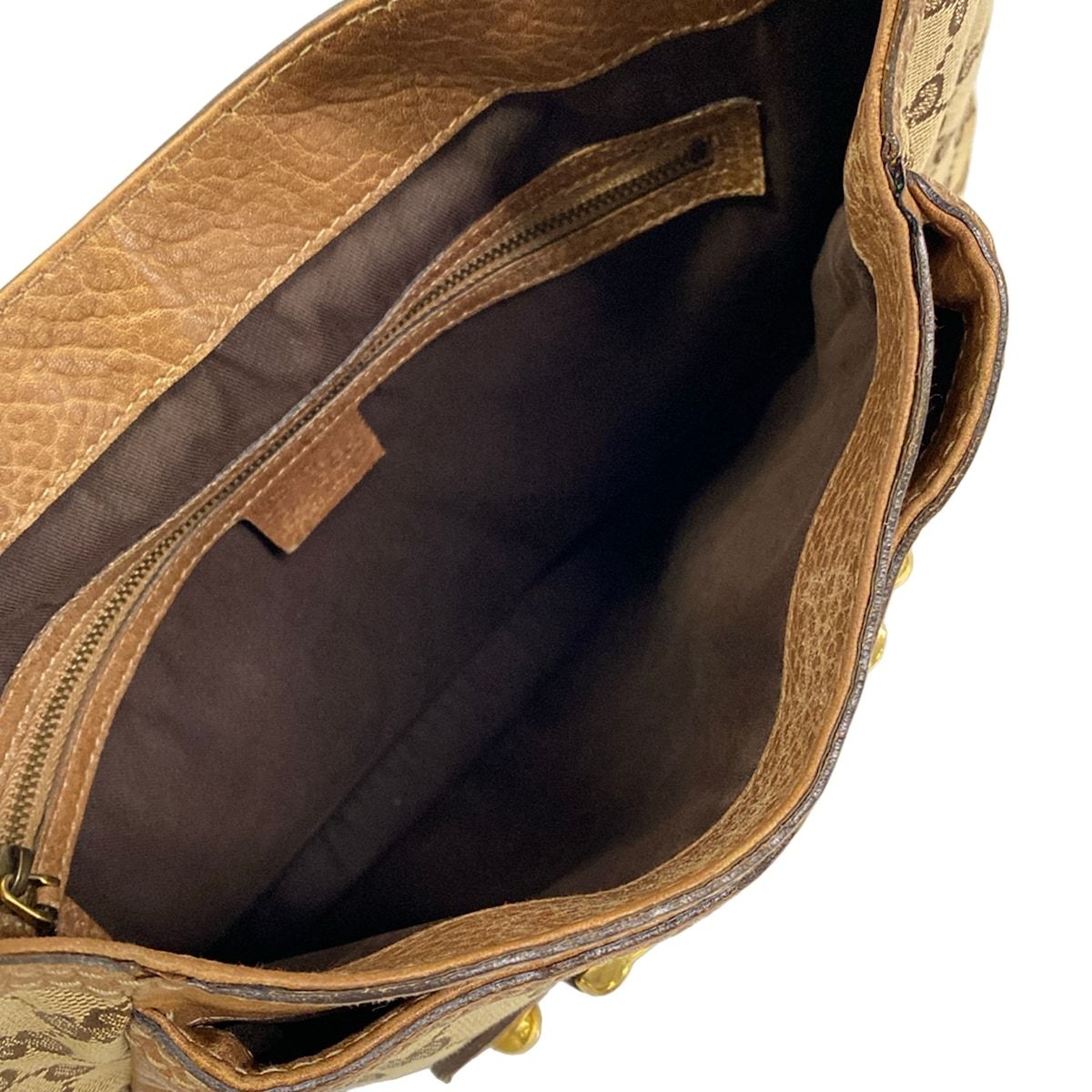 Gucci Handbag Horsebit New Pelham Beige Dark Brown Leather — view 7