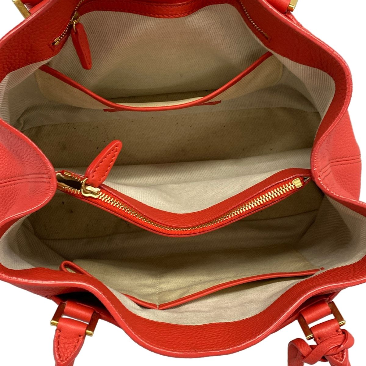 Loro Piana Handbag Bellevue Red Leather — view 7