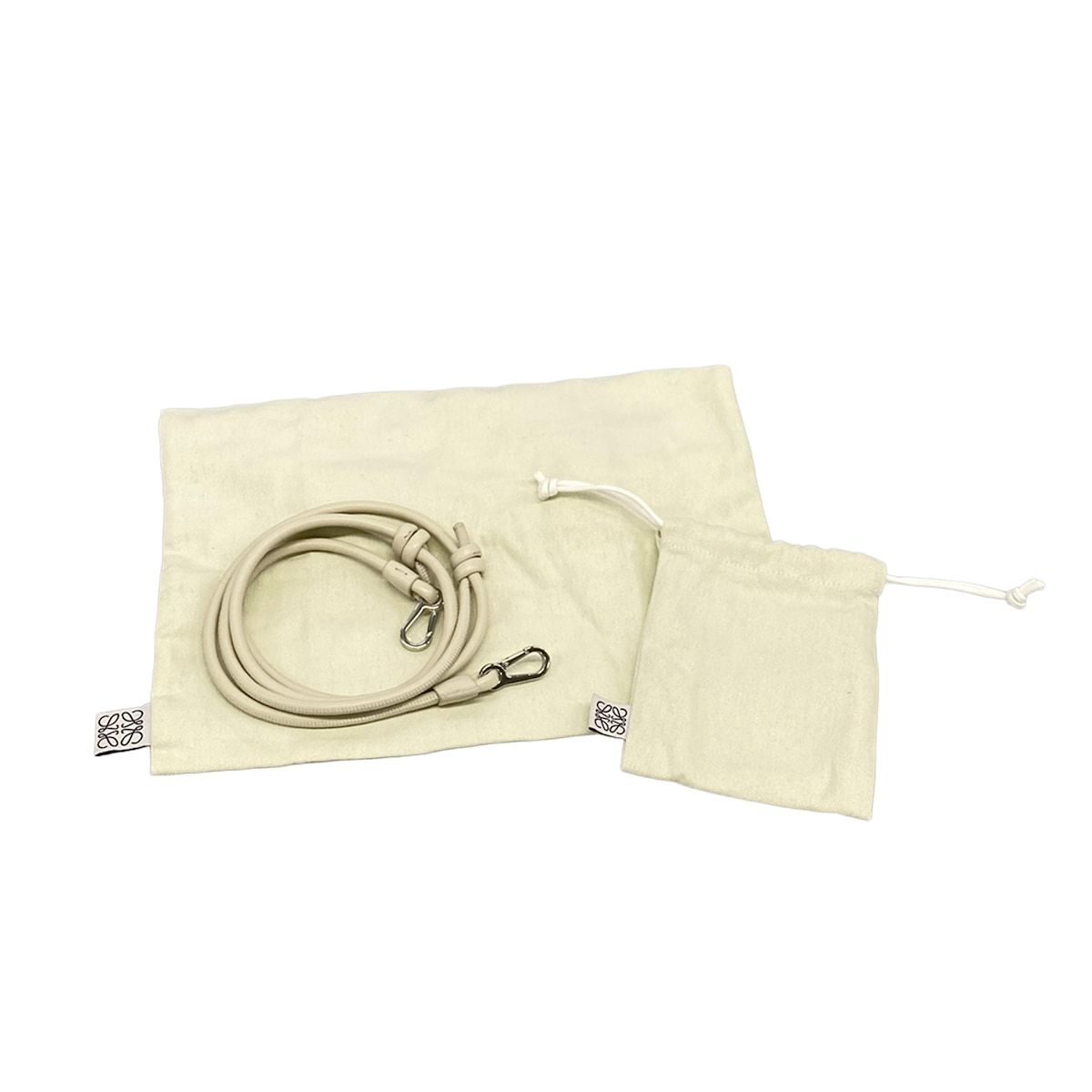 Loewe Flamenco Purse Mini Sea Salt Drawstring Mini Bag Chain Handle — view 8