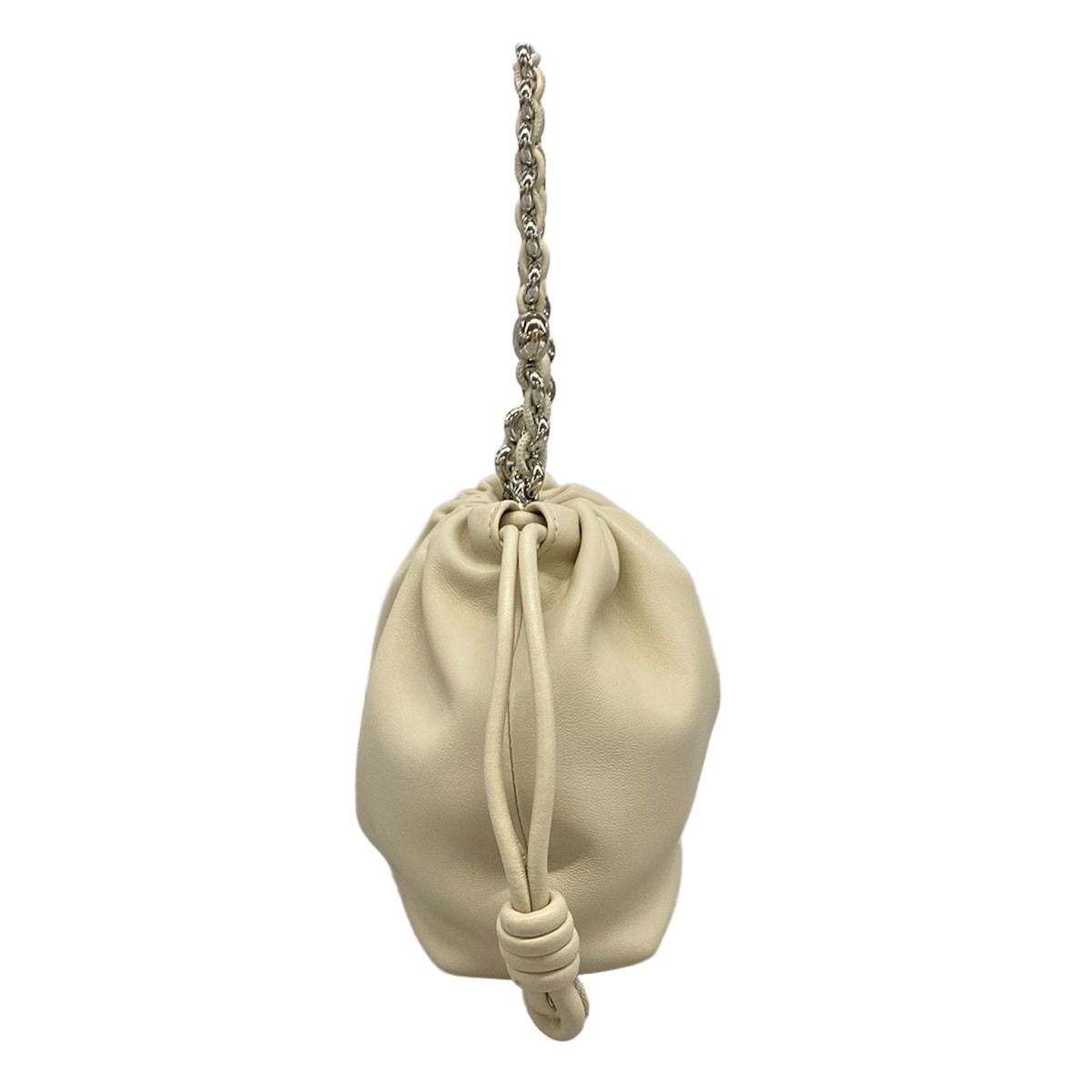 Loewe Flamenco Purse Mini Sea Salt Drawstring Mini Bag Chain Handle — view 2
