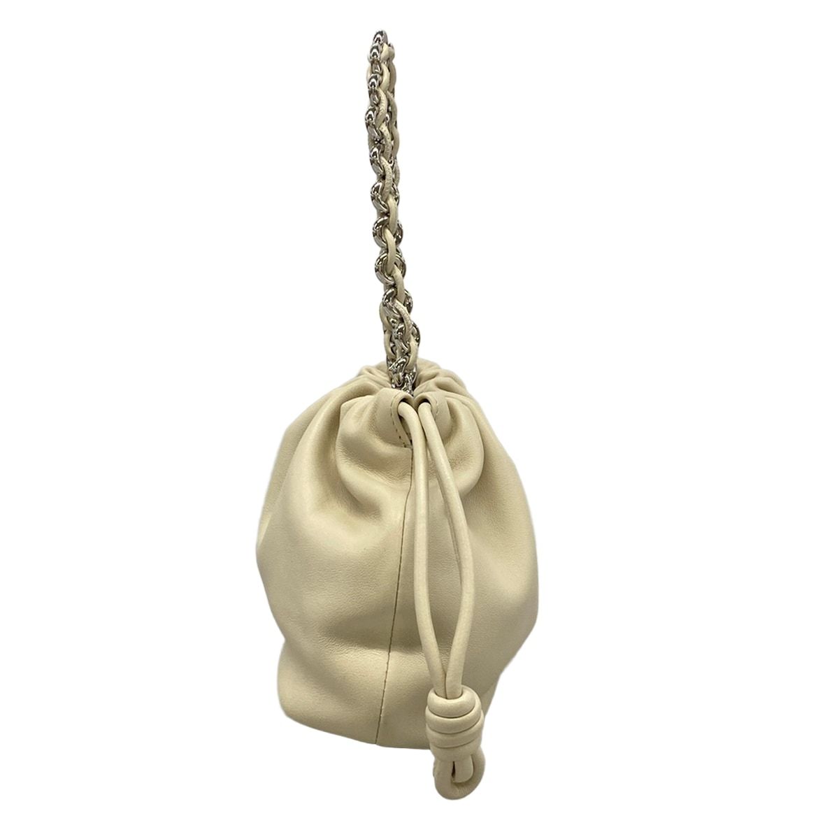 Loewe Flamenco Purse Mini Sea Salt Drawstring Mini Bag Chain Handle — view 4