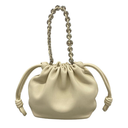 Loewe Flamenco Purse Mini Sea Salt Drawstring Mini Bag Chain Handle — view 3