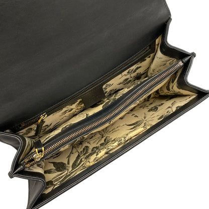Gucci Shoulder Bag Animalier Black Gold Leather — view 7