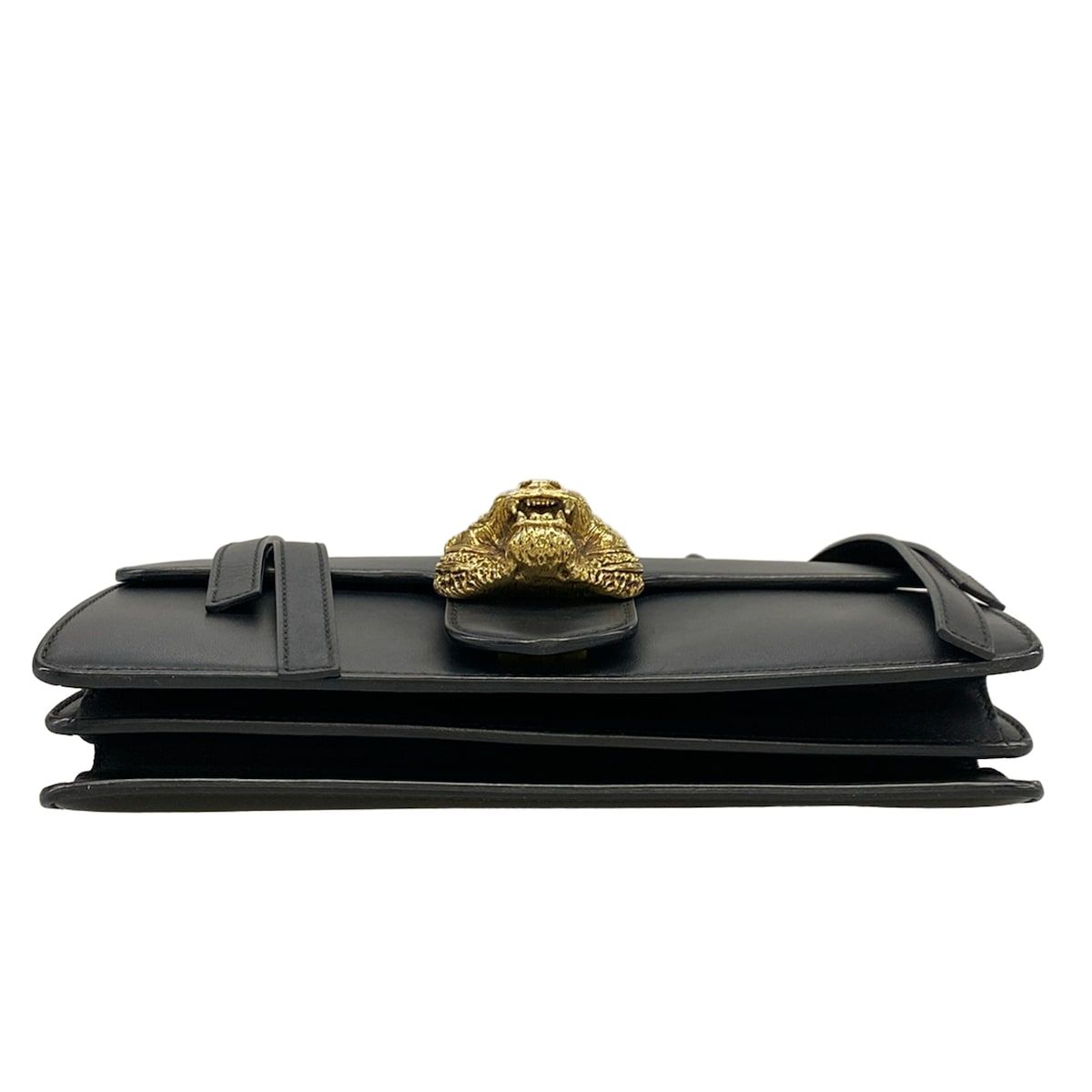 Gucci Shoulder Bag Animalier Black Gold Leather — view 5