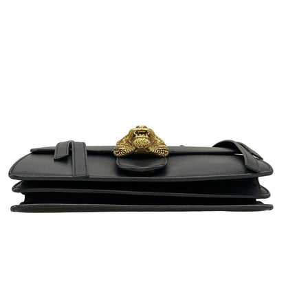 Gucci Shoulder Bag Animalier Black Gold Leather — view 5