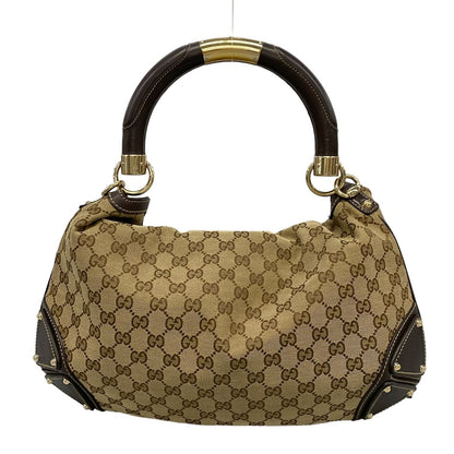 Gucci Handbag Beige Dark Brown Leather — view 3
