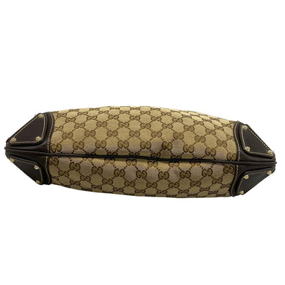 Gucci Handbag Beige Dark Brown Leather — view 5