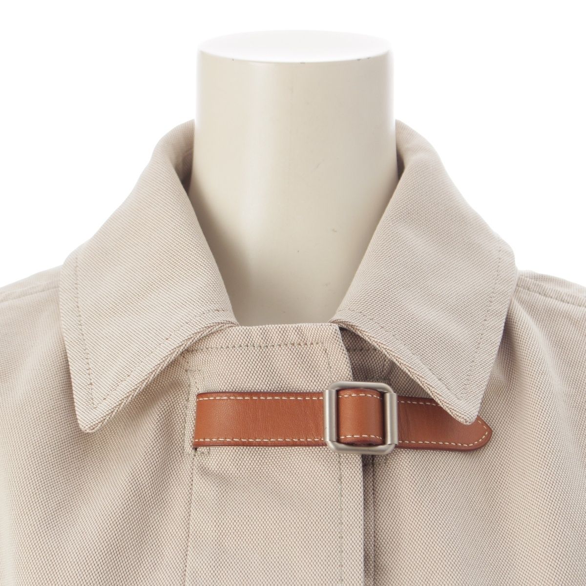 Hermes Martin Margiela Era Cotton Belt Coat Light Beige 38 — view 7