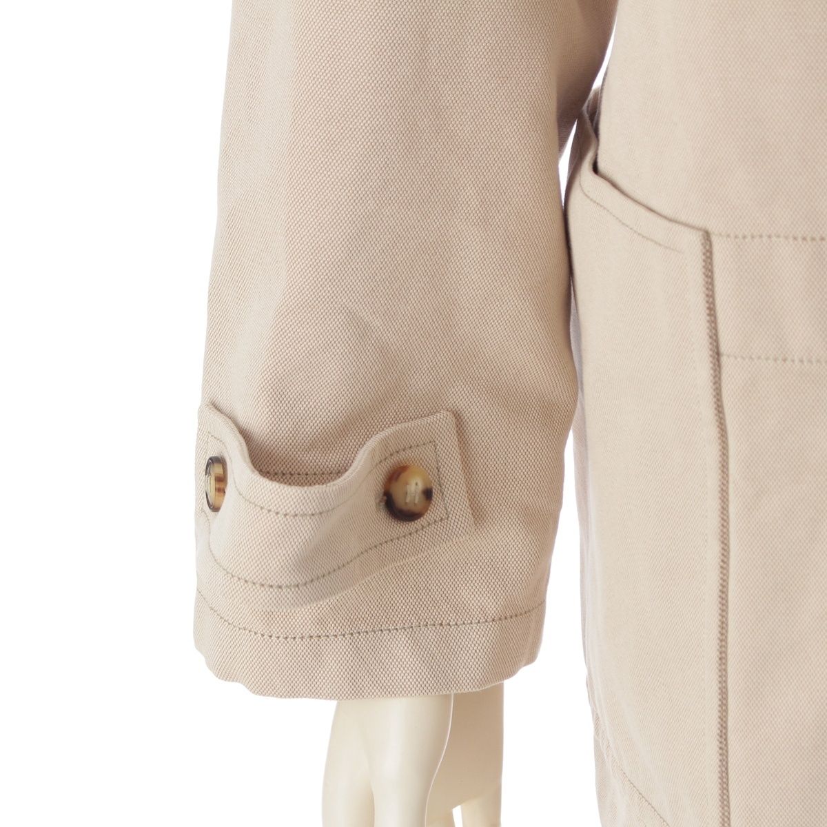 Hermes Martin Margiela Era Cotton Belt Coat Light Beige 38 — view 8