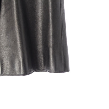 Prada Leather Viscose Skirt Wrapped Black 42 — view 5