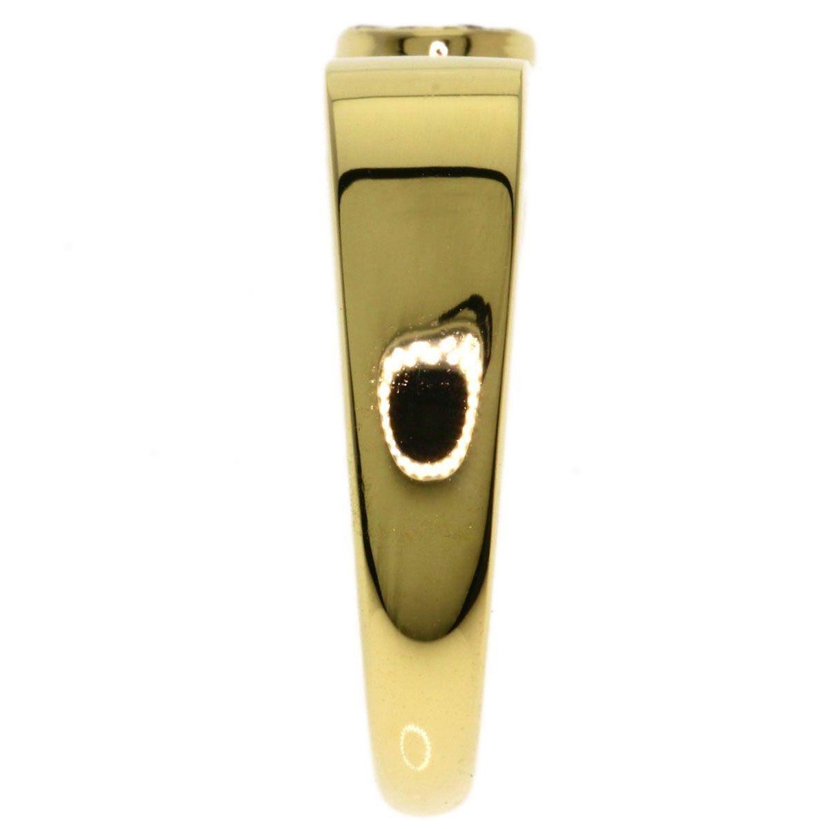 Dior Logo Diamond Ring 18k Yellow Gold — view 3