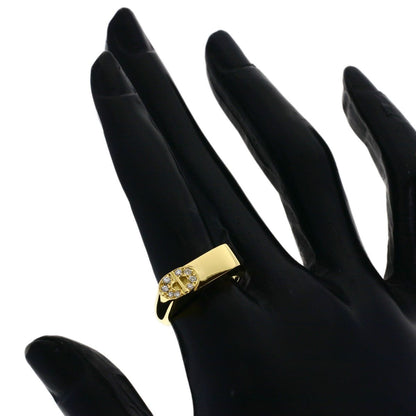 Dior Logo Diamond Ring 18k Yellow Gold — view 7