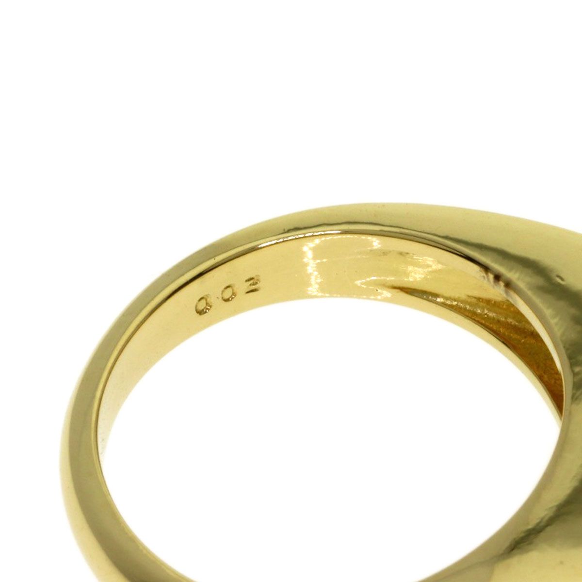 Dior Logo Diamond Ring 18k Yellow Gold — view 6