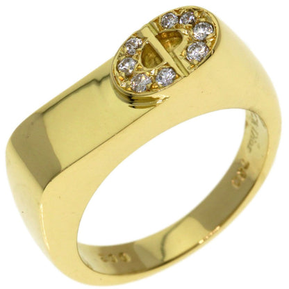 Dior Logo Diamond Ring 18k Yellow Gold — view 2