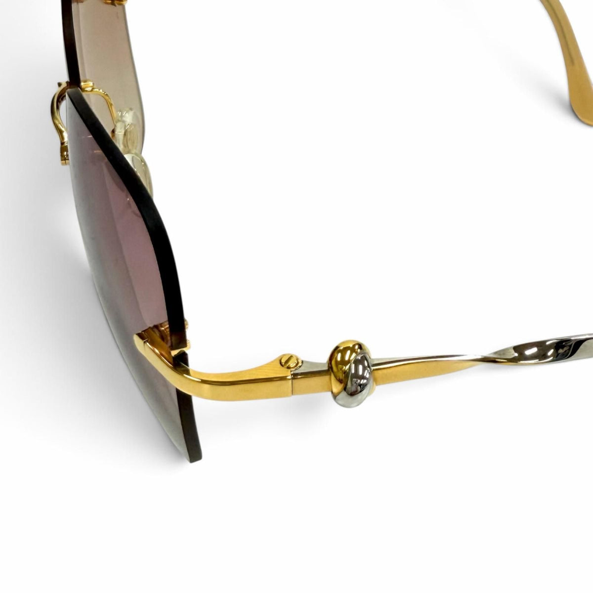 Cartier Decor C Combination Color Sunglasses Eyewear Gold Silver 16 — view 7