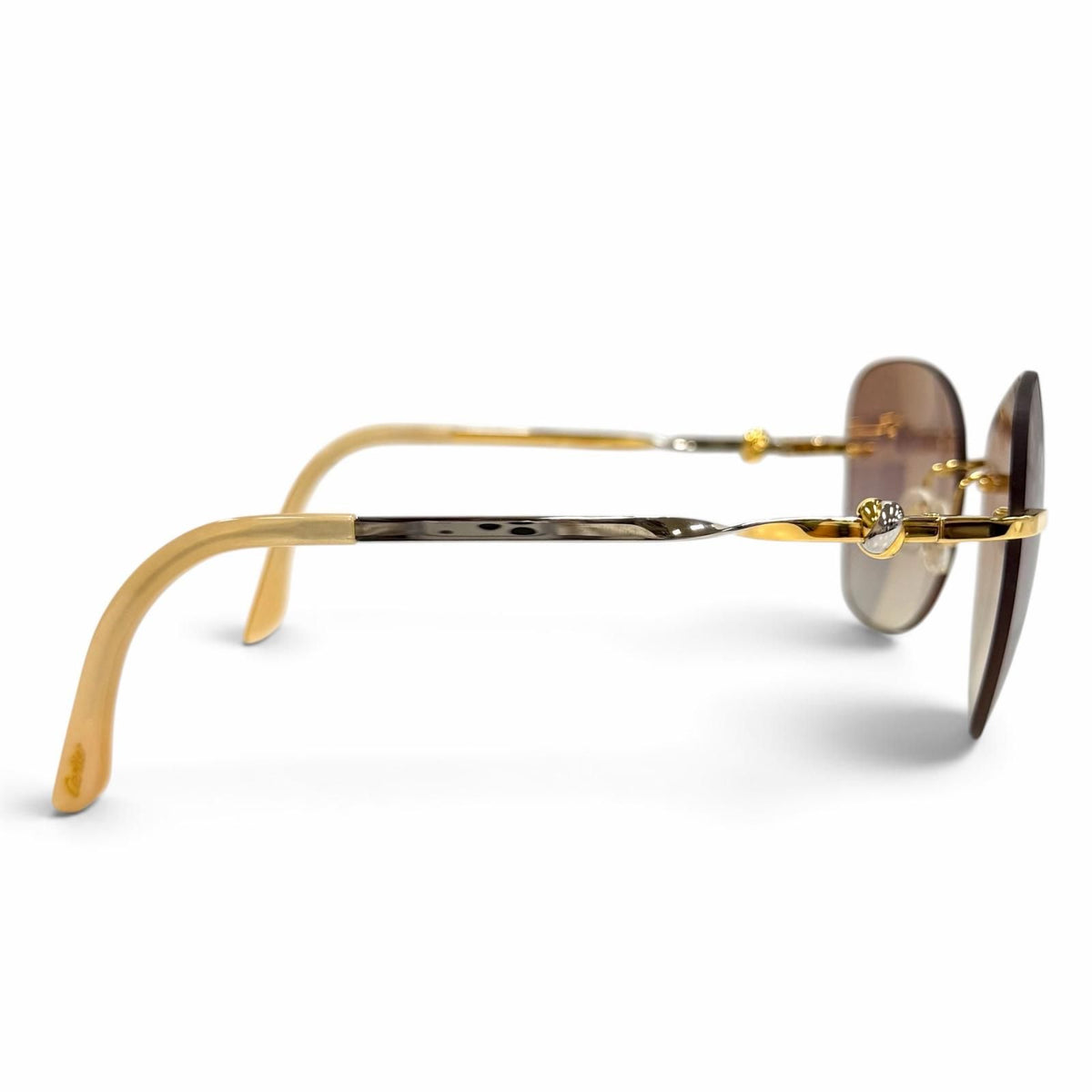 Cartier Decor C Combination Color Sunglasses Eyewear Gold Silver 16 — view 5