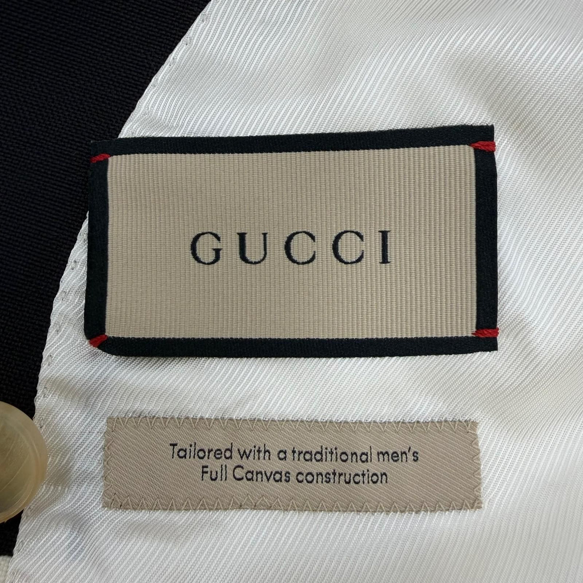 Gucci Mohair Blend Double-breasted Ouren Jacket Ivory Black 42 — view 7