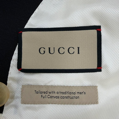 Gucci Mohair Blend Double-breasted Ouren Jacket Ivory Black 42 — view 7