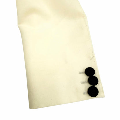 Gucci Mohair Blend Double-breasted Ouren Jacket Ivory Black 42 — view 6