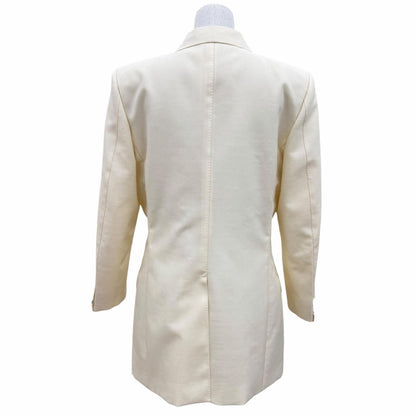 Gucci Mohair Blend Double-breasted Ouren Jacket Ivory Black 42 — view 4