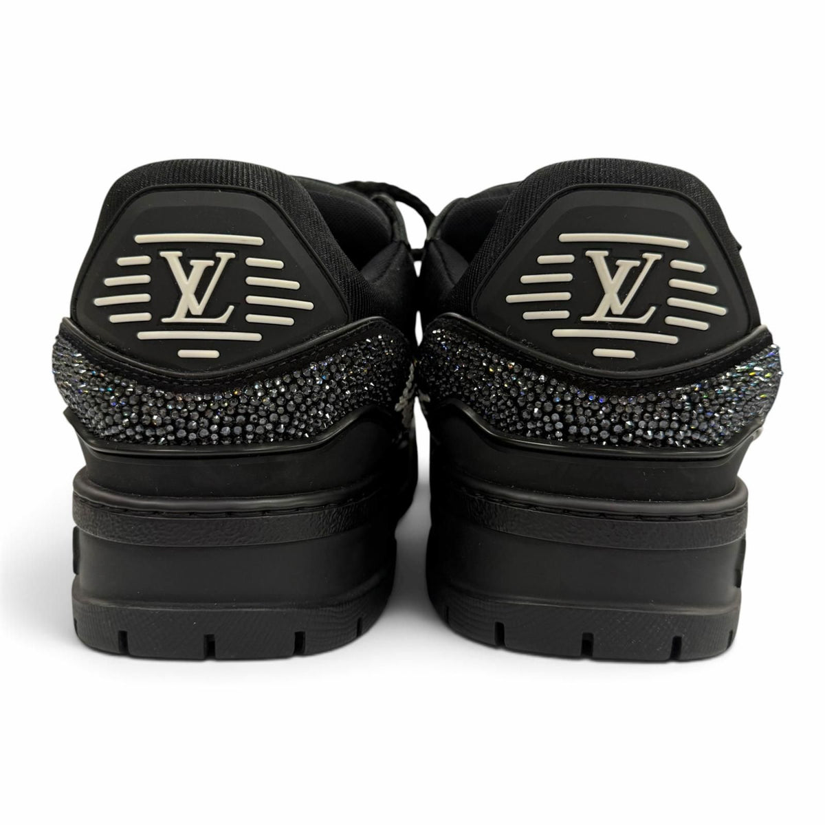 Louis Vuitton LV Trainers Maxi Line Swarovski Rhinestone Lace-up Sneakers — view 4