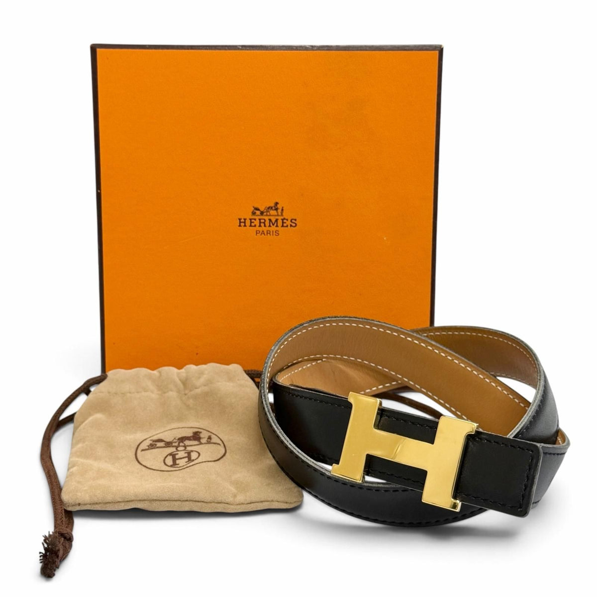 Hermes Vintage Gold Martin Margiela Era Mini Constance H Reversible Leather — view 2
