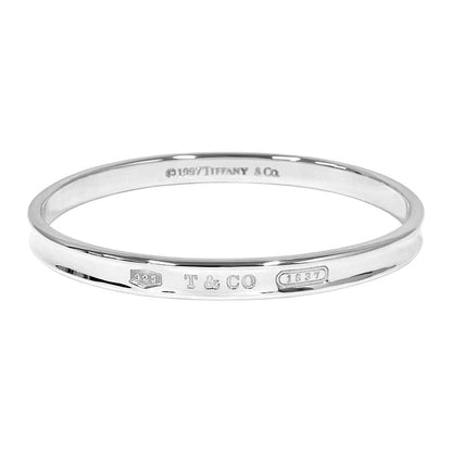 Tiffany & Co 1837 Narrow Bangle Bracelet Vintage Silver