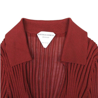 Bottega Veneta Silk Ribbed Knit Shirt Long Sleeve Top Dress Layered Design 38 — view 7