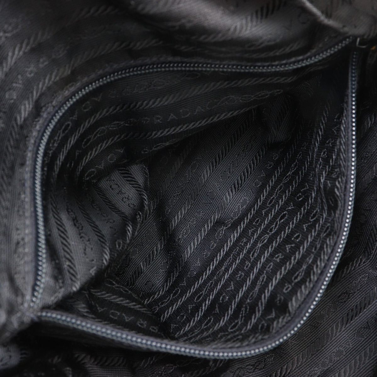 Prada Chain Shoulder Nylon Black Bag — view 6
