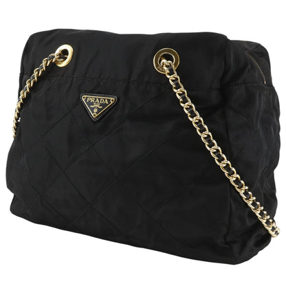 Prada Chain Shoulder Nylon Black Bag — view 2