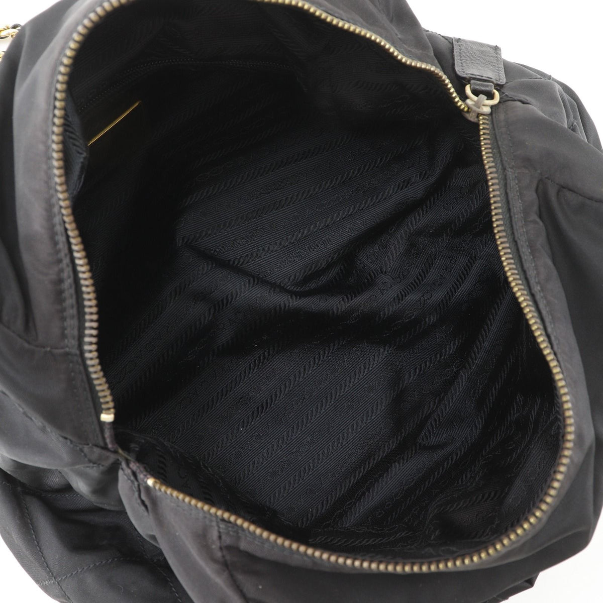 Prada Chain Shoulder Nylon Black Bag — view 5