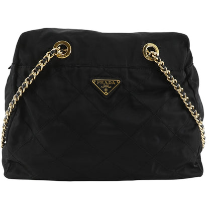 Prada Chain Shoulder Nylon Black Bag