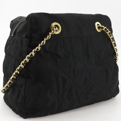 Prada Chain Shoulder Nylon Black Bag — view 3